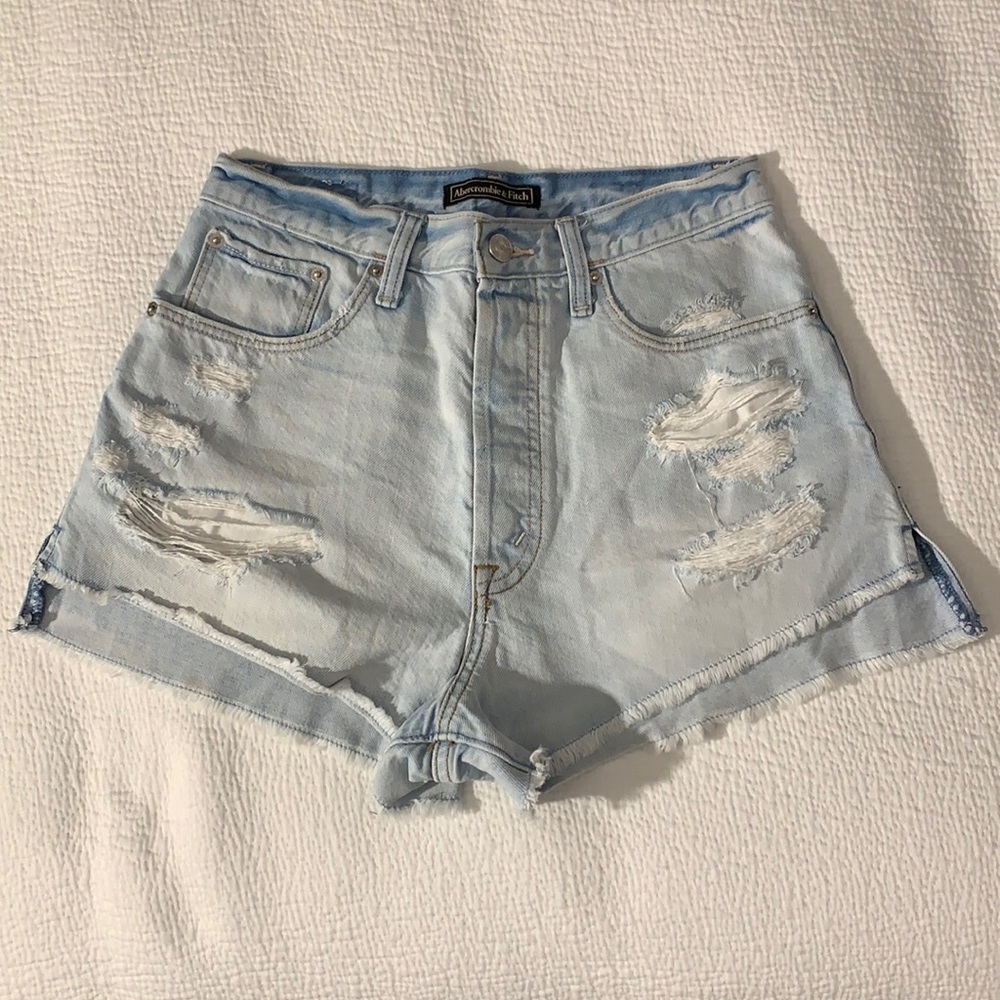 Abercrombie High Waist Denim Jean Short
